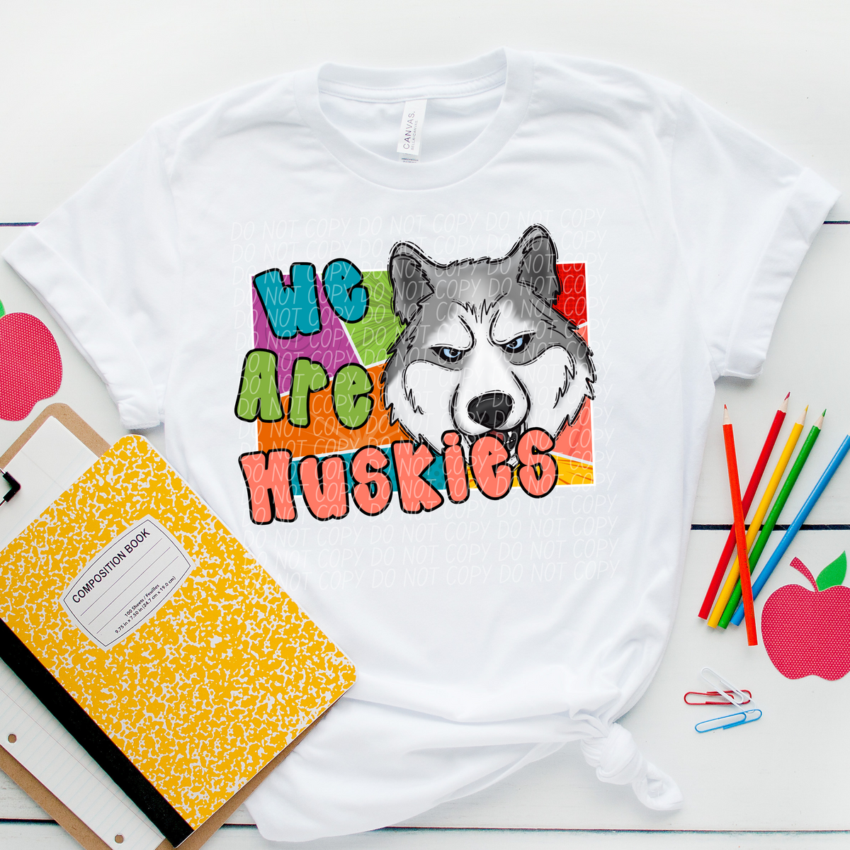 We are huskies retro (City) 109671 DTF transfer