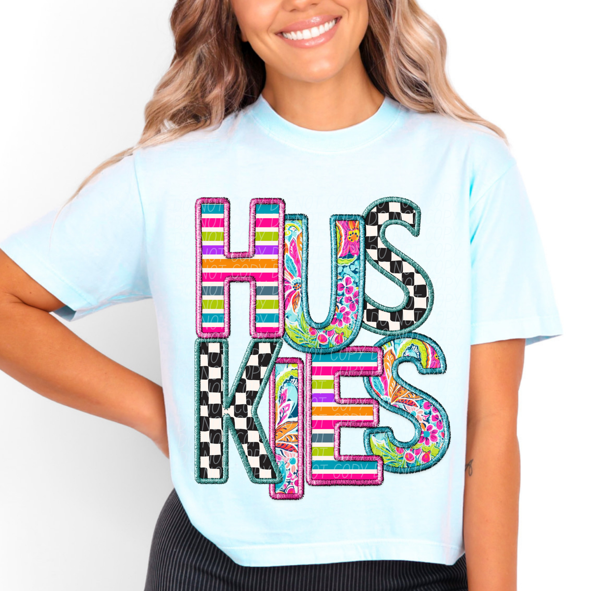 HUSKIES bright patterns (CITY) DTF transfer