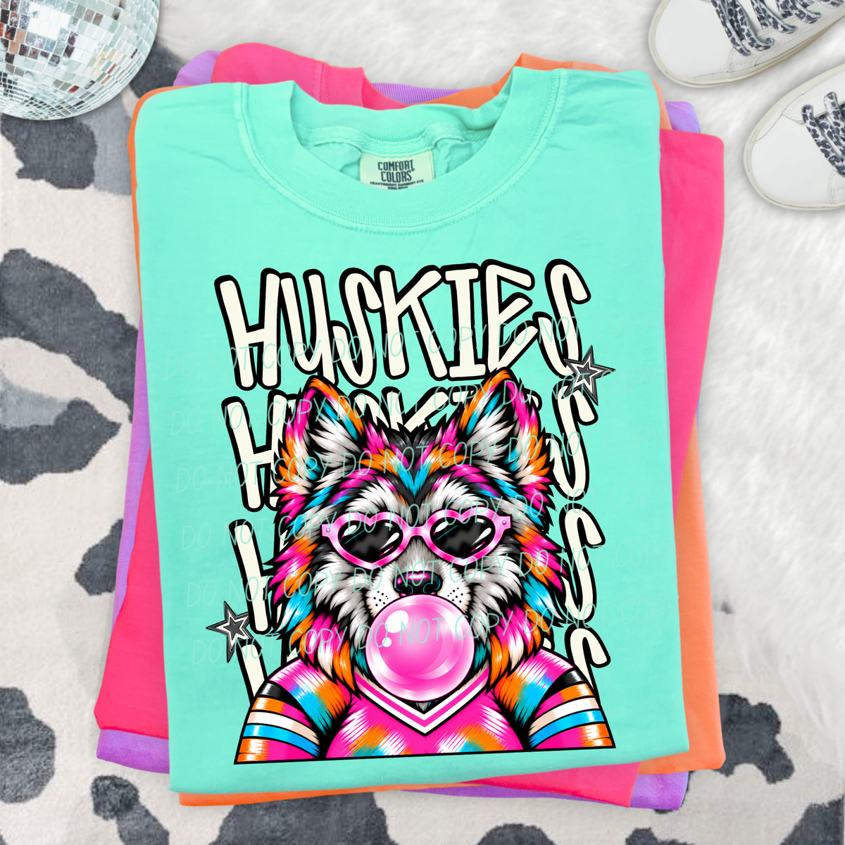 huskies pretty little rebels mascot (city) DTF Transfer