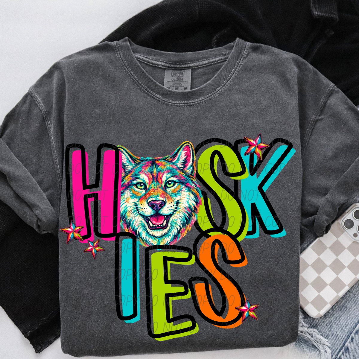 Huskies Friday night neon (City) DTF Transfer