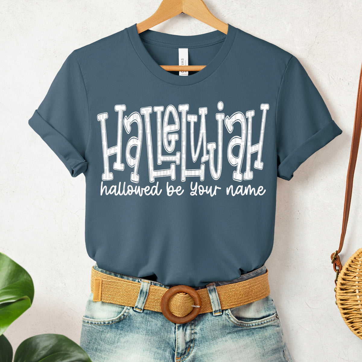 Hallelujah hallowed by your name WHITE SDD DTF transfer