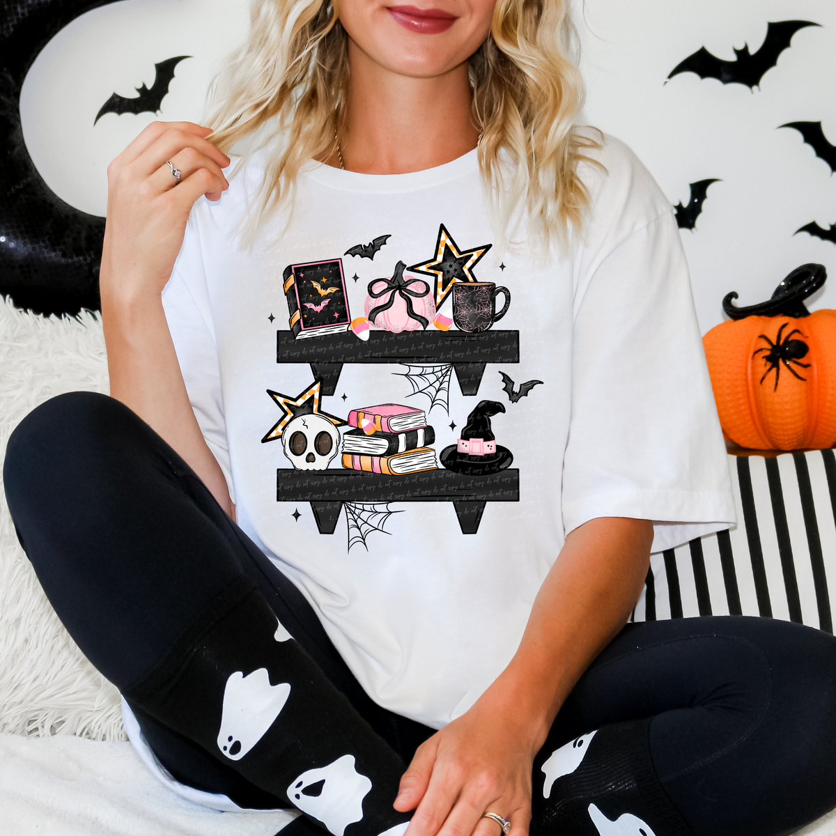 Halloween Book Shelf 108406 DTF transfer