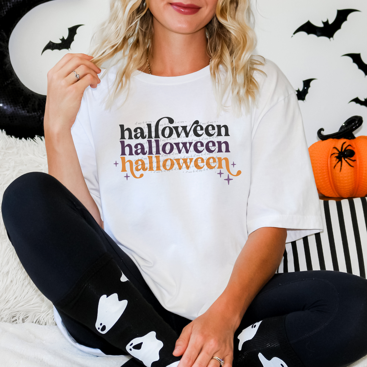 Halloween Stacked Sparkle 46594 DTF transfer