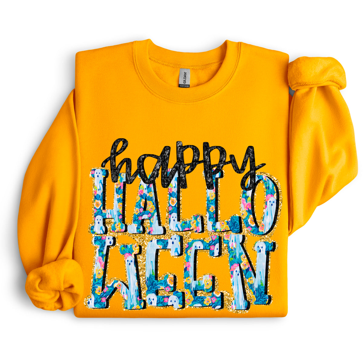 Happy Halloween floral DTF transfer