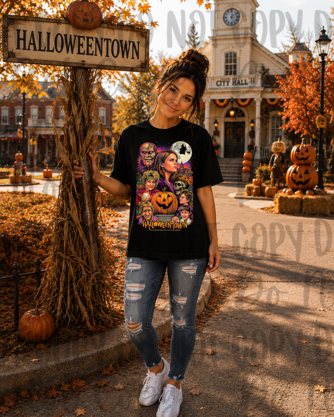 Halloween T halftone (Starlight) DTF Transfer