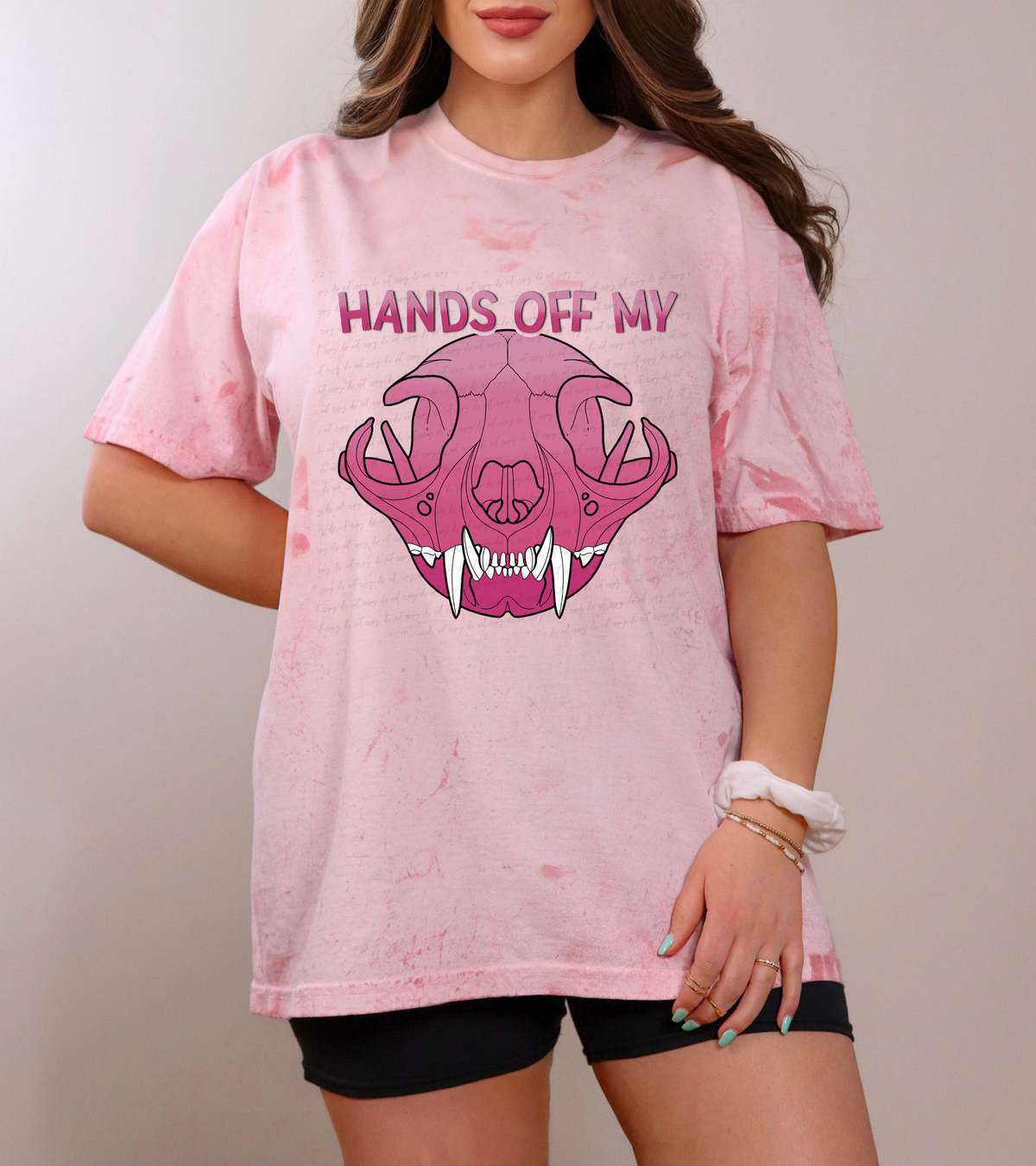 Hands Off My Pink Skull 115376 DTF Transfer
