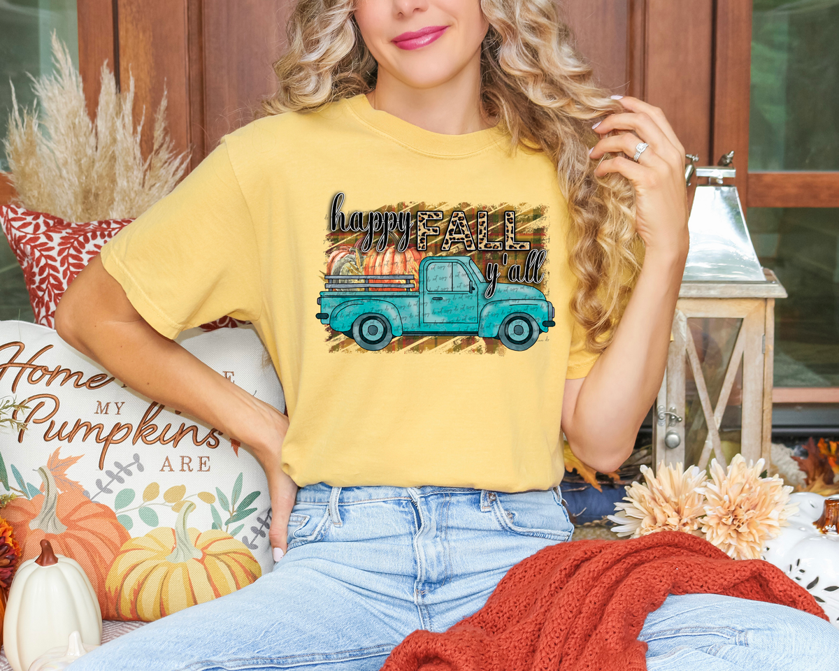 Happy Fall Y'all Truck 51596 DTF transfer