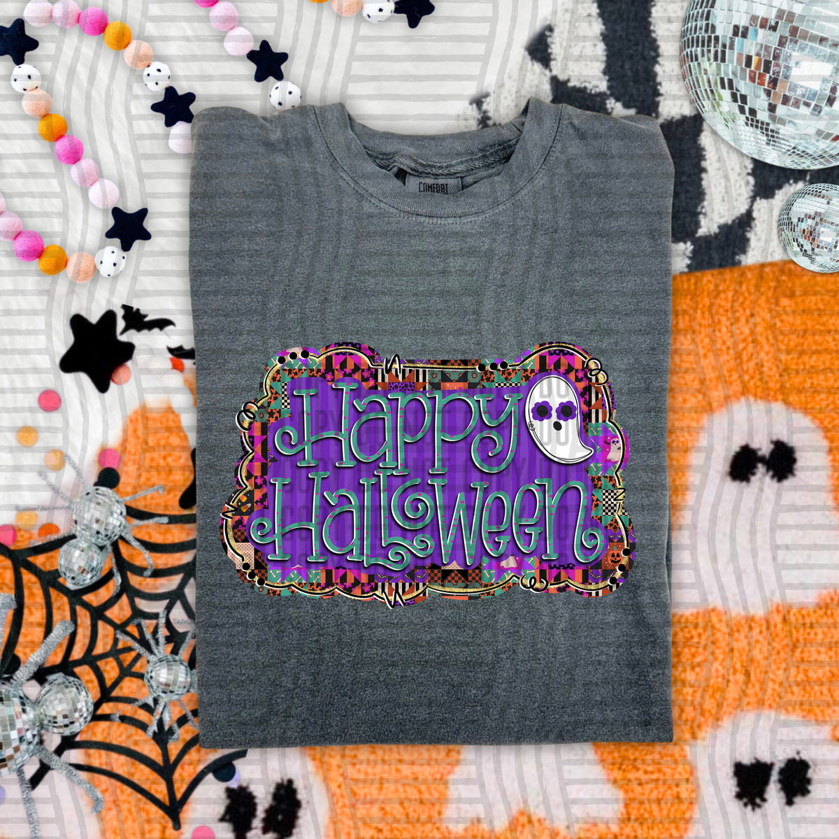 Happy Halloween Patterned frame (Caplinger) DTF Transfers