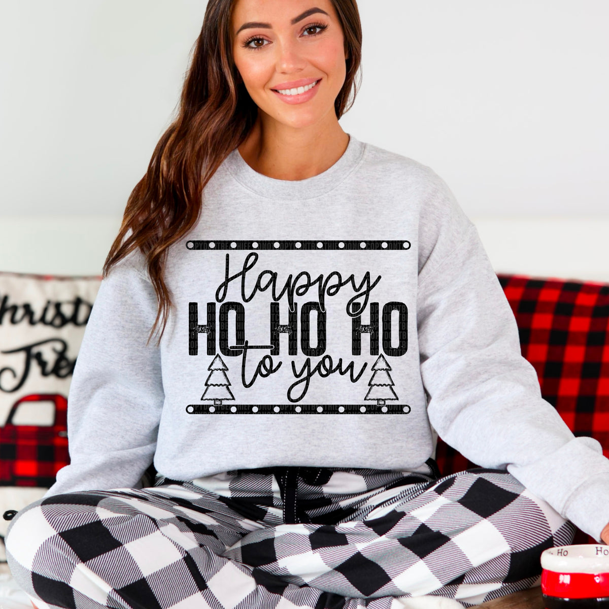 Happy Ho Ho Ho To You Black 104119 DTF transfer