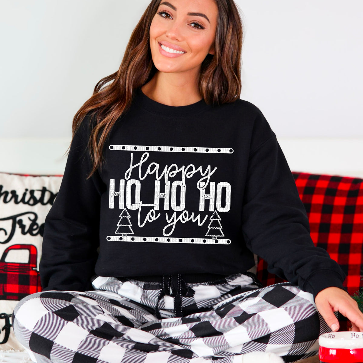 Happy Ho Ho Ho To You White 104120 DTF transfer