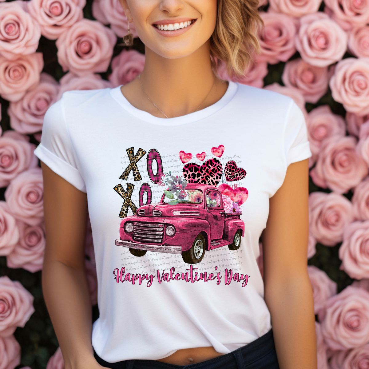 Happy Valentine's Day Xoxo Truck 71599 DTF Transfer