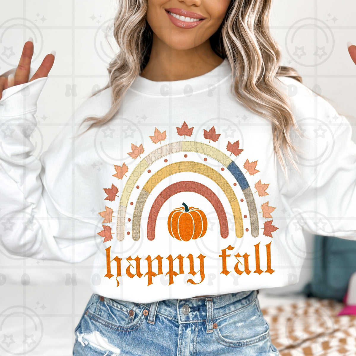 Happy fall rainbow (HW) DTF Transfer