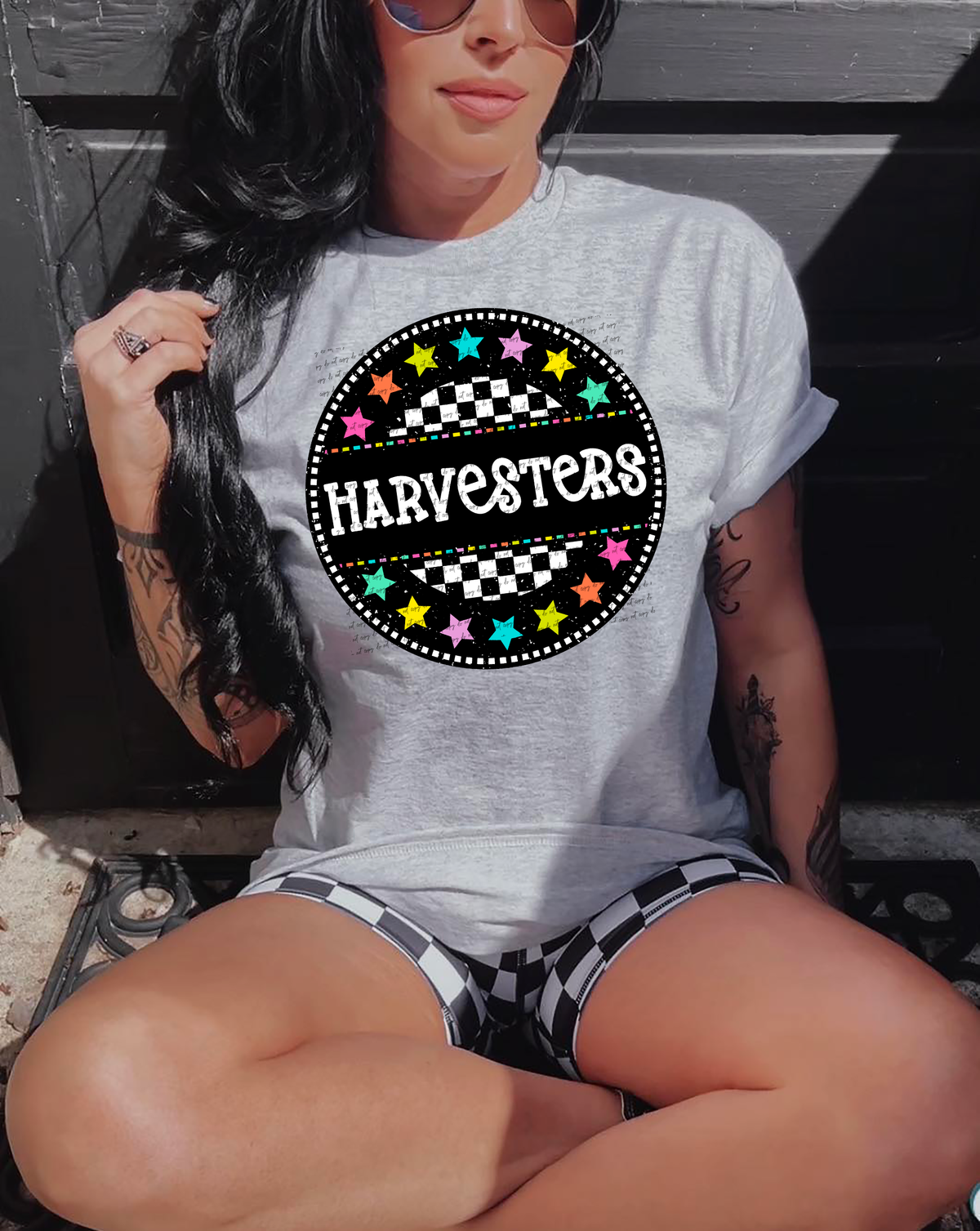 Harvesters Checkered Stars 42033 DTF transfer