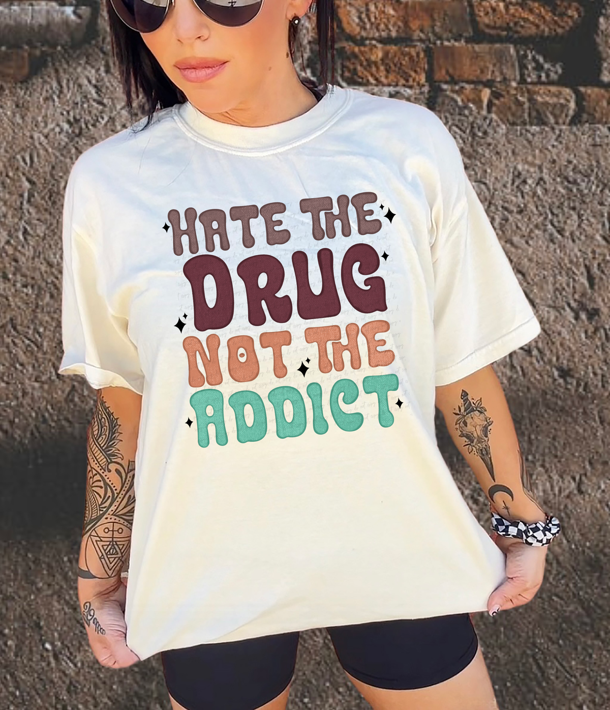 Hate The Drug Not The Addict 115679 DTF Transfer