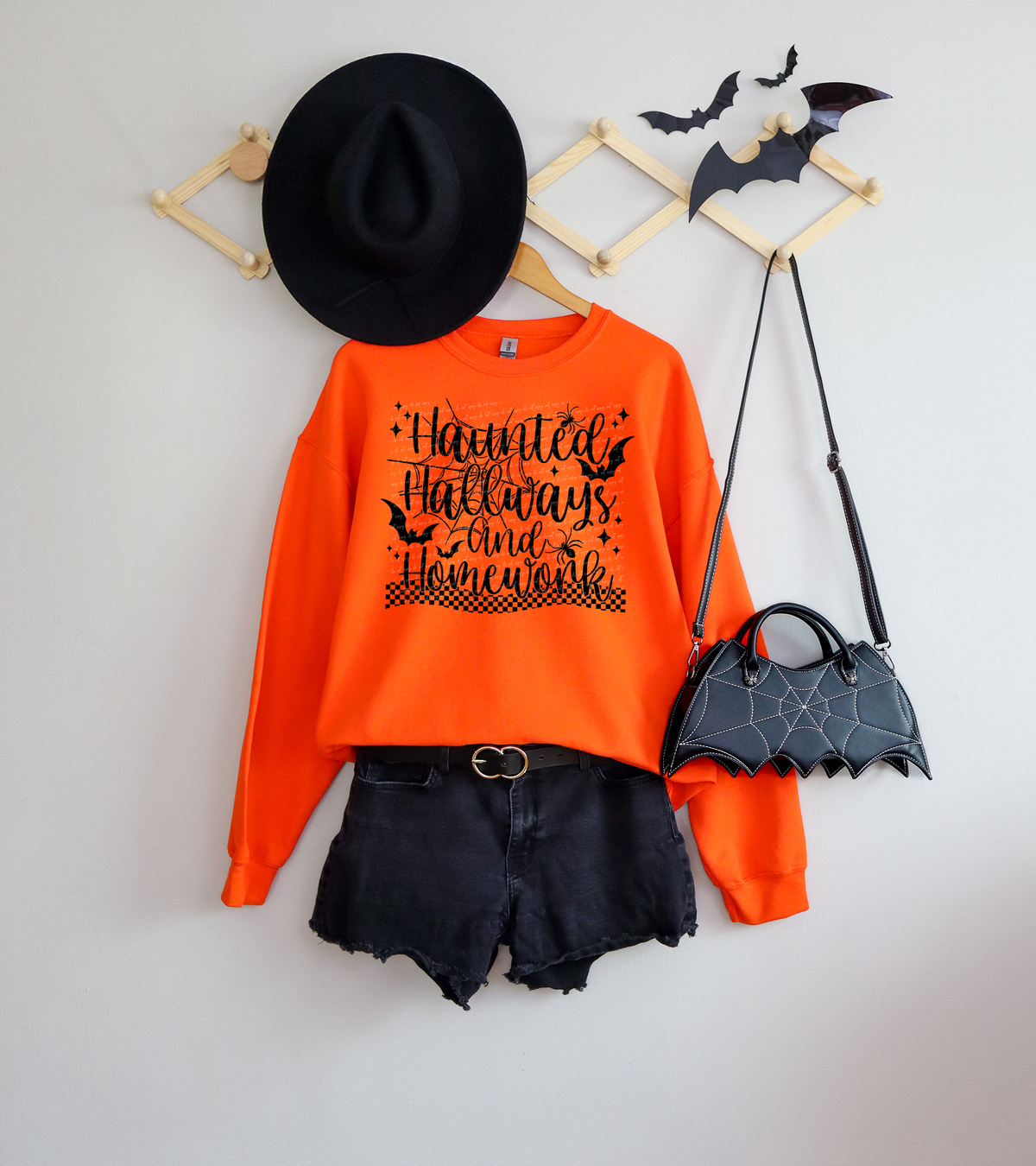 Haunted Hallways And Homework Black 51444 DTF transfer