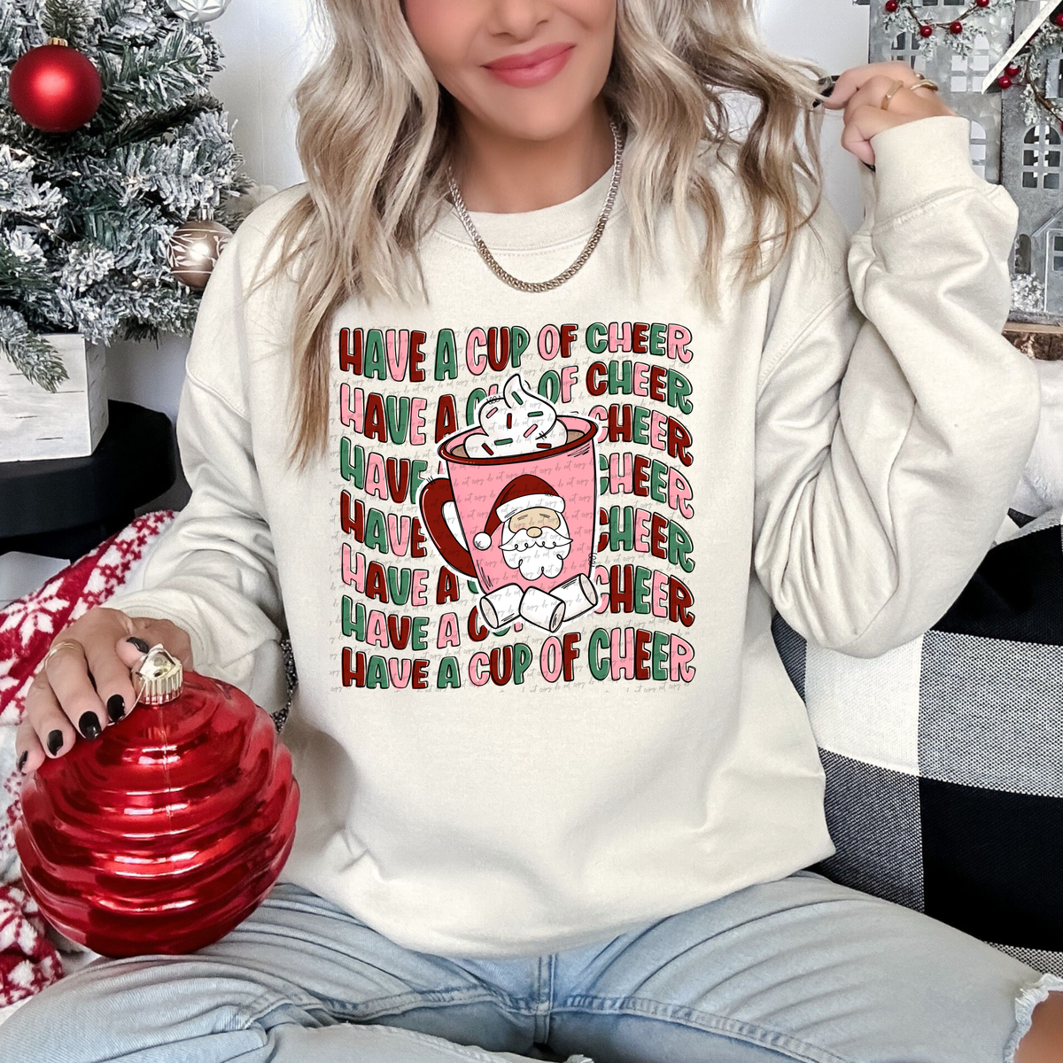 Have A Cup Of Cheer Squiggle Stacked 104686 DTF transfer