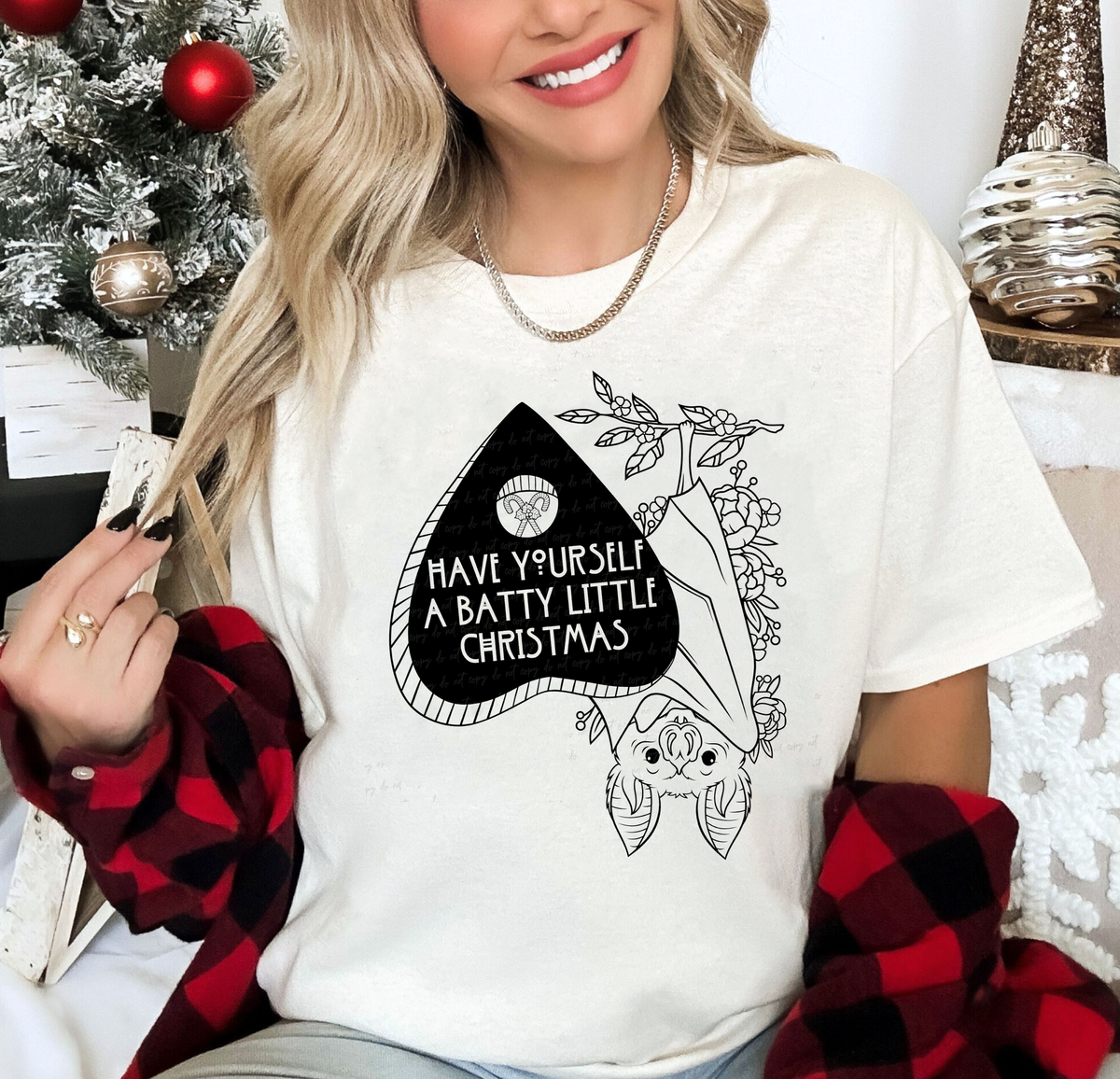 Have Yourself A Batty Little Christmas Black Font 115024 DTF Transfer