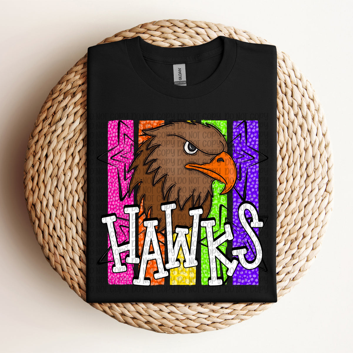 Hawks neon stripes (VP) DTF Transfer