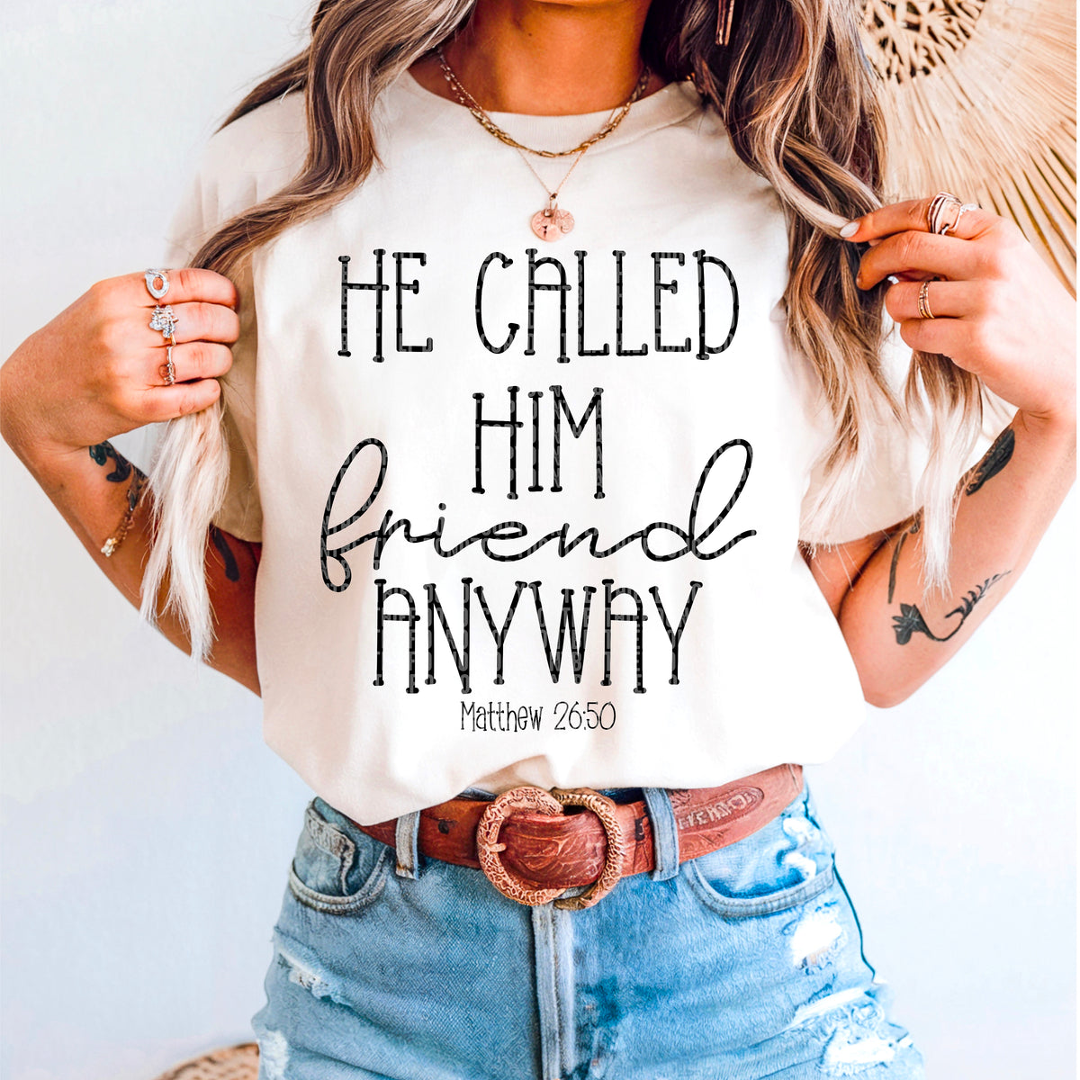 He called him friend anyway BLACK (SDD) DTF transfer