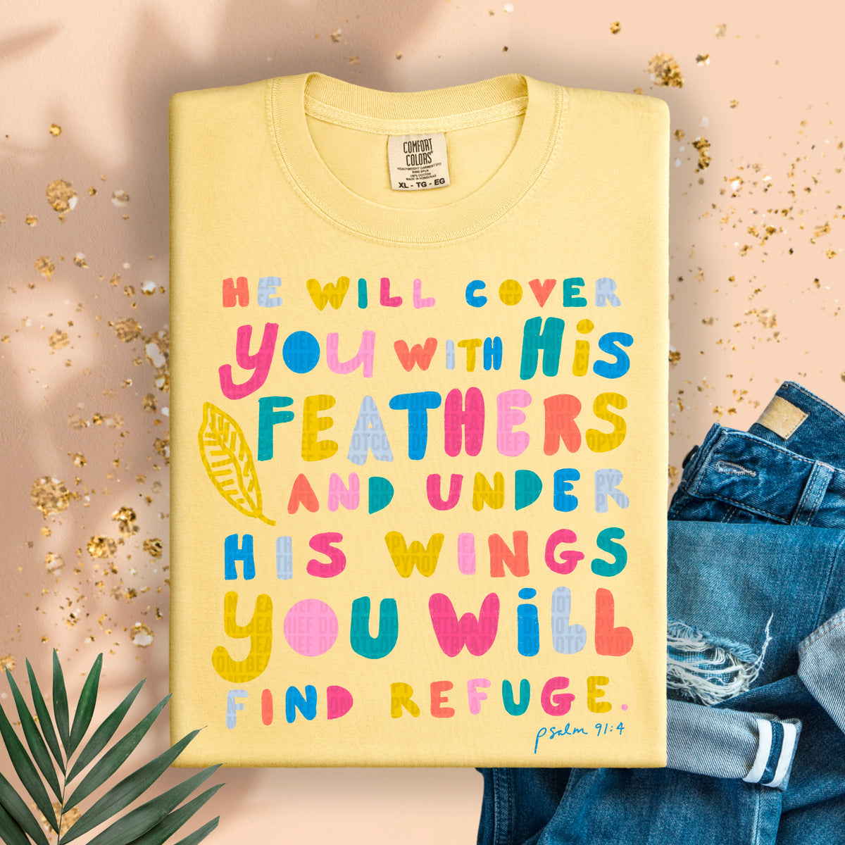 He will cover you in his feathers 103839 DTF transfer