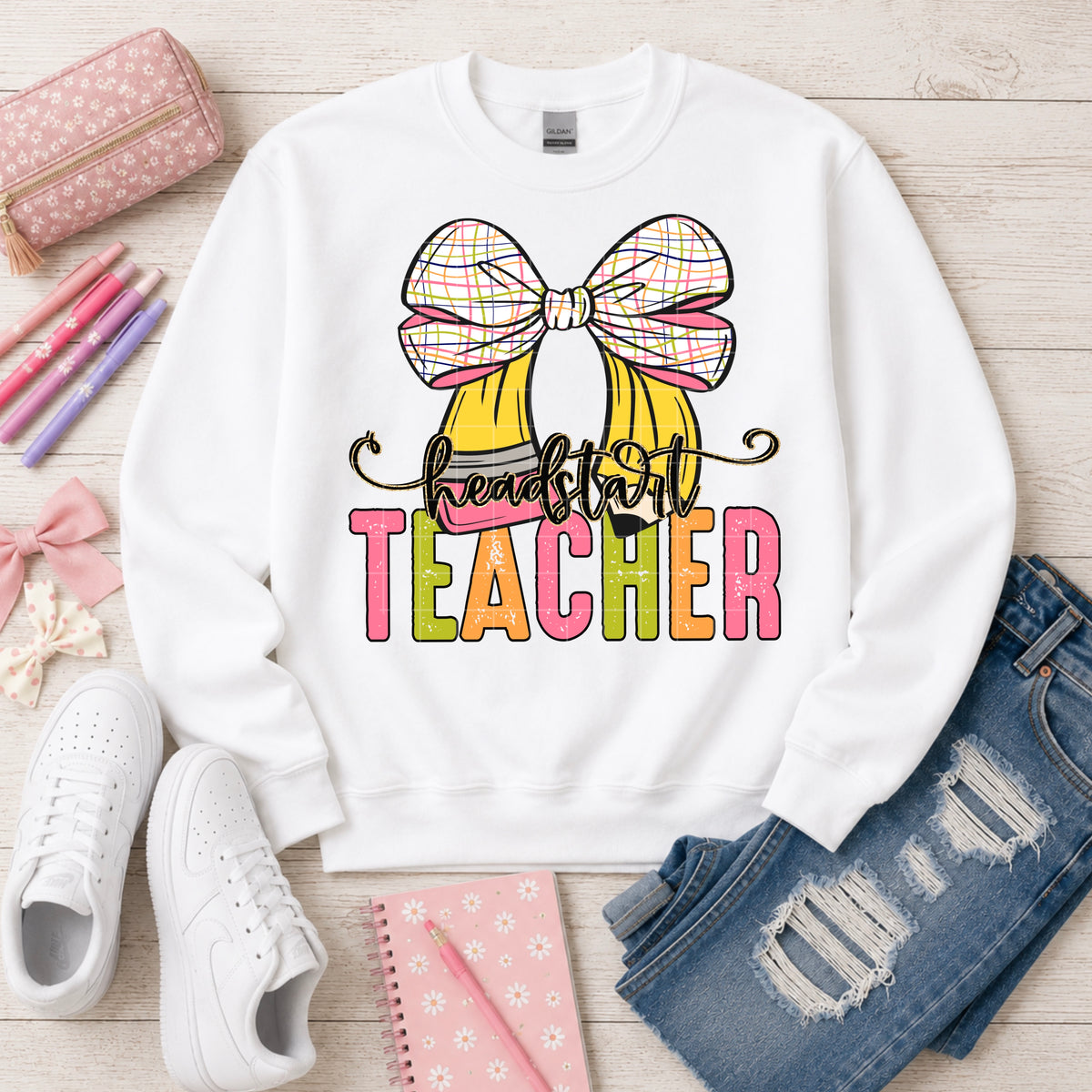 Head start teacher school bow (SDD) DTF Transfer