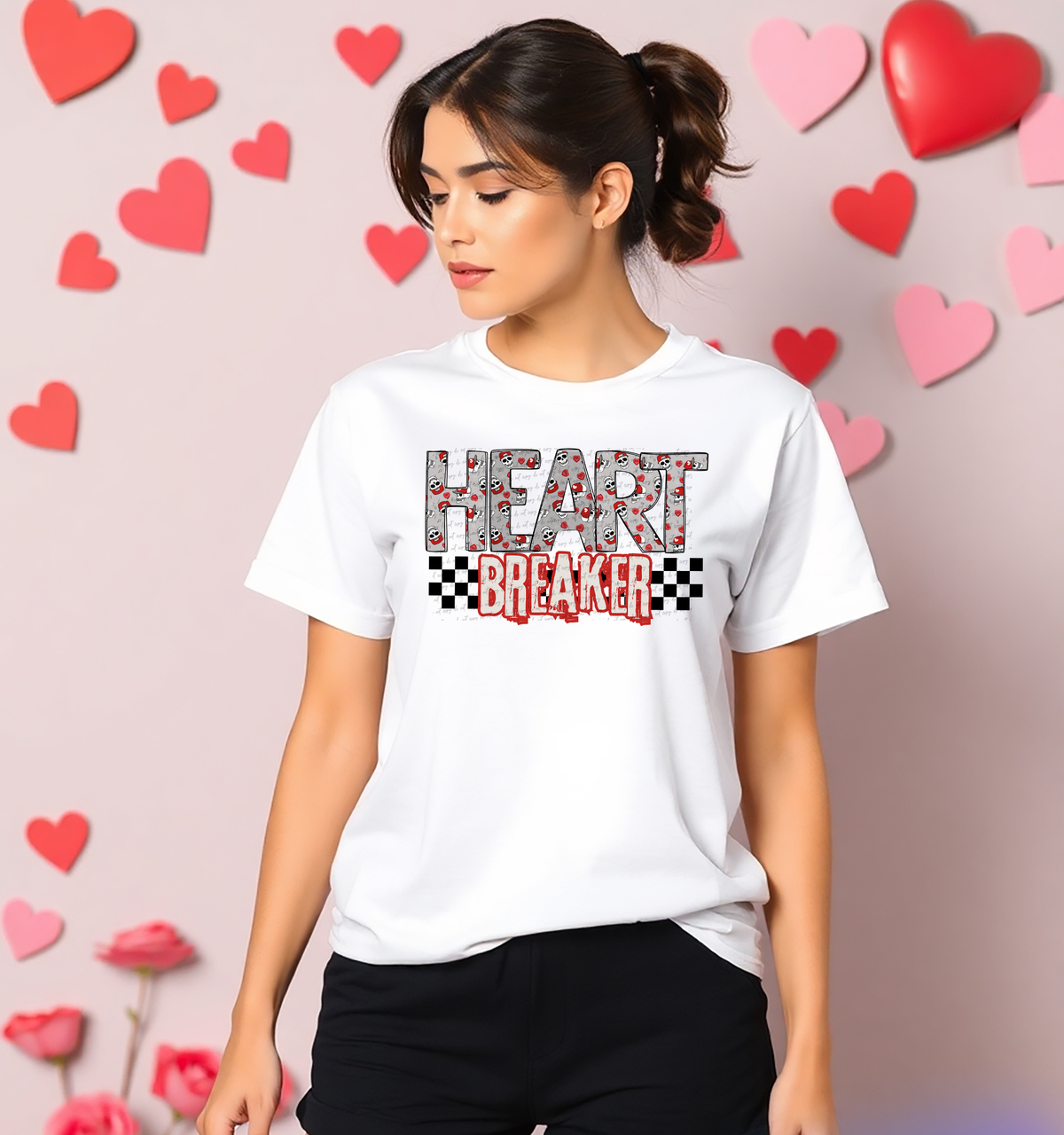 Heart Breaker Checker 74936 DTF Transfer