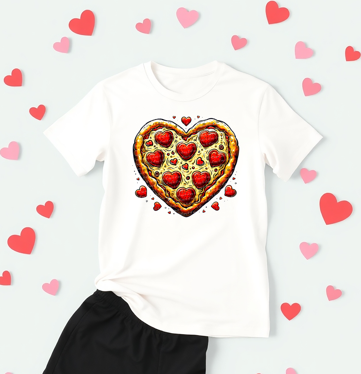 Heart Shaped Pizza 81821 DTF Transfer