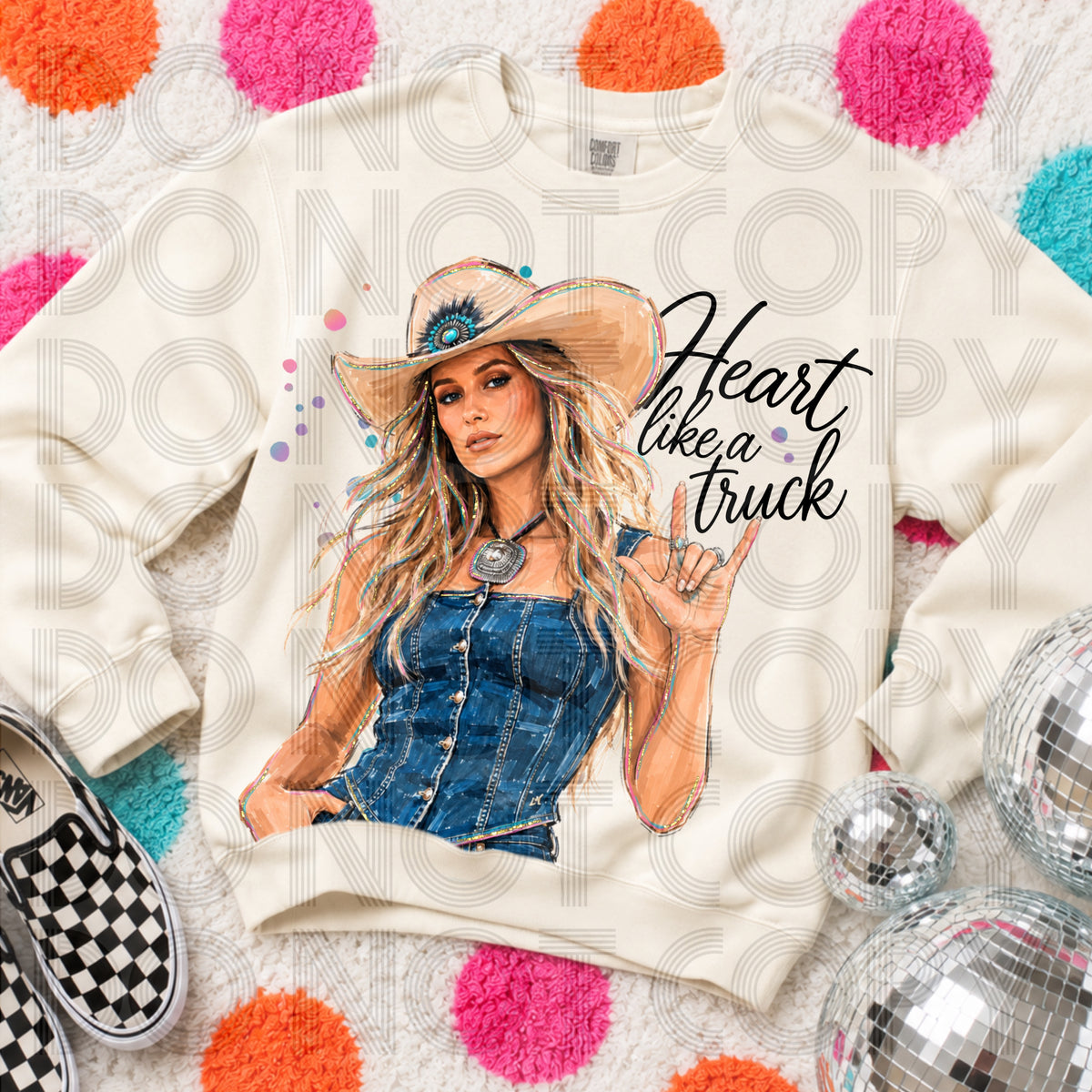 Heart like a truck delulu (Renewed) DTF Transfer