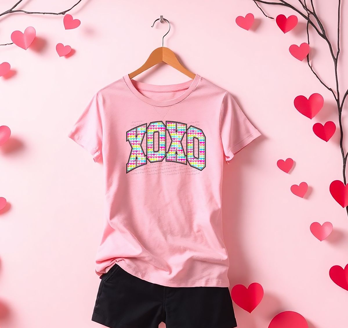 Hearts Xoxo Curve 76341 DTF Transfer