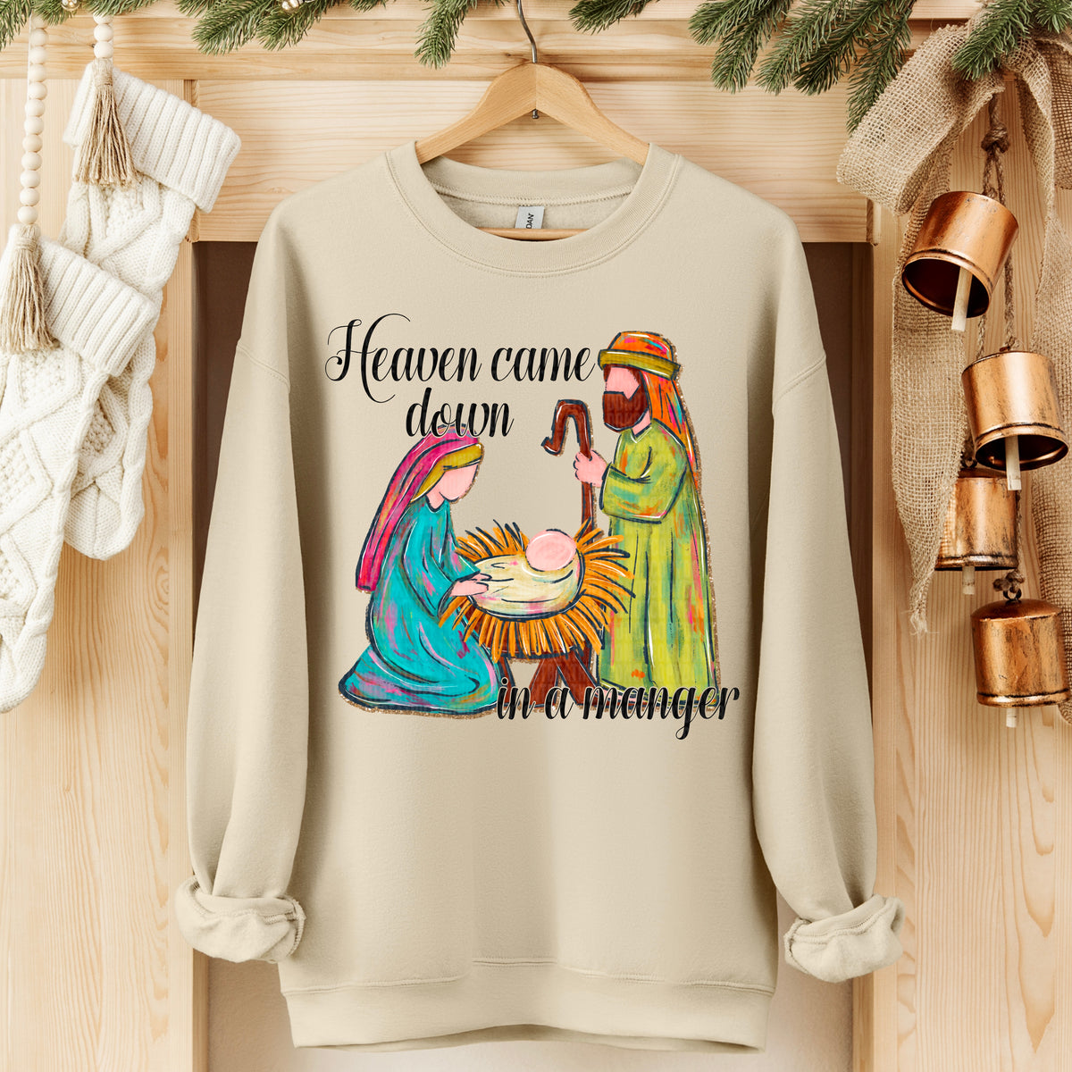 Heaven came down in a manger (SDD) DTF Transfer