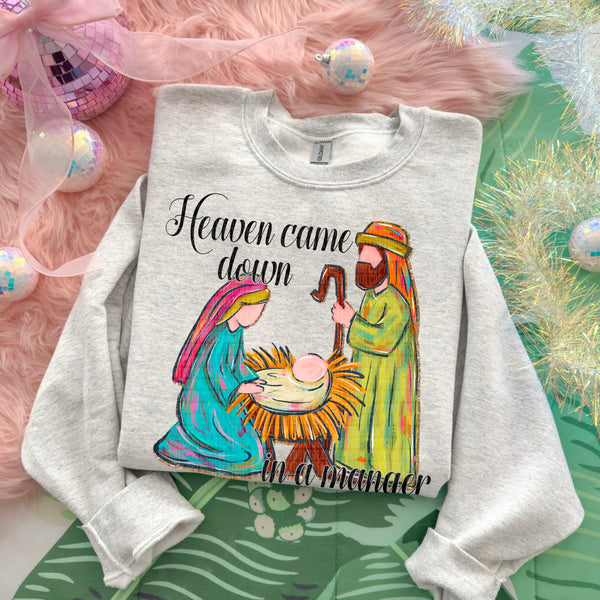 Heaven came down in a manger (SDD) DTF Transfer