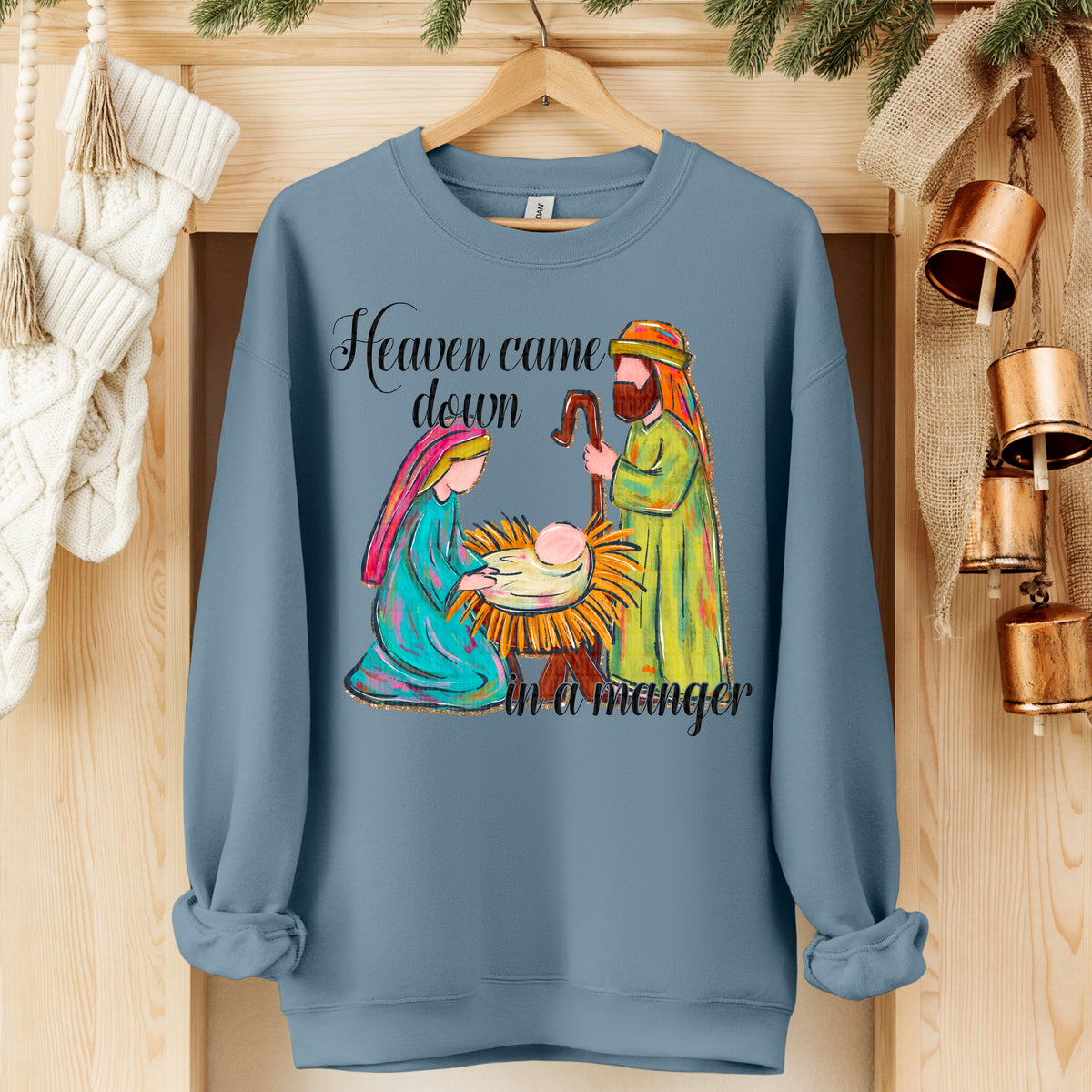 Heaven came down in a manger (SDD) DTF Transfer