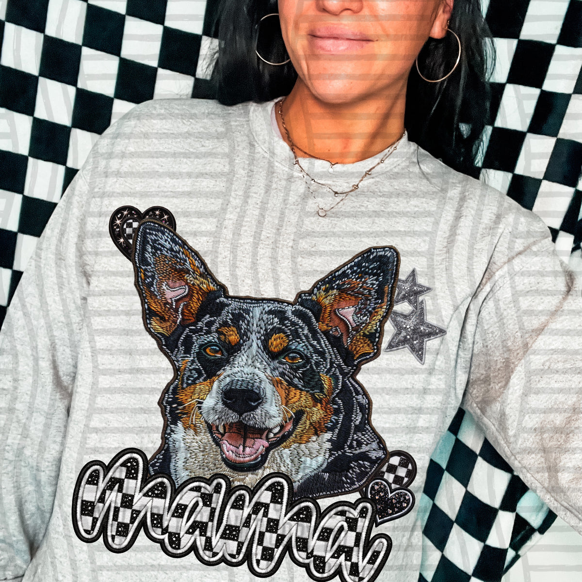Heeler mama checkered font (DKD) DTF Transfer