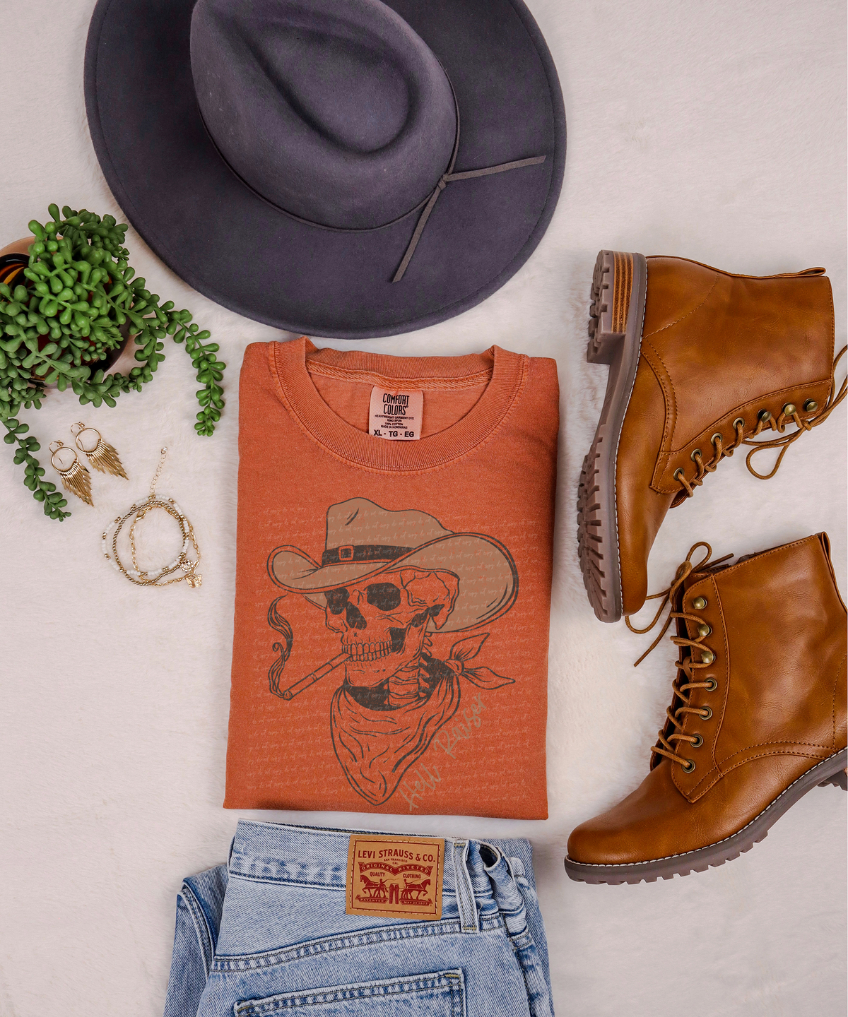 Hell Raiser Cowboy Skull 86690 DTF Transfer