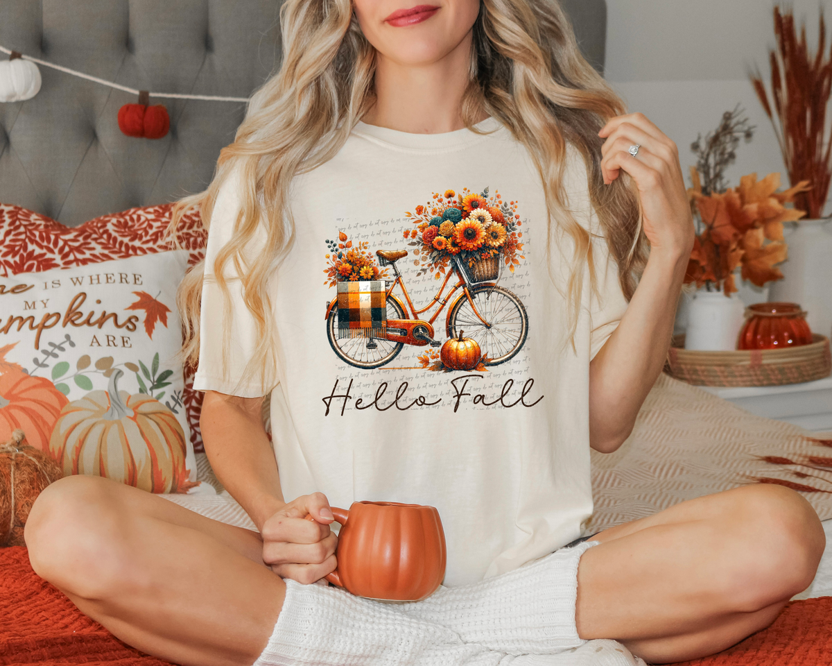 Hello Fall Bicycle 51600 DTF transfer