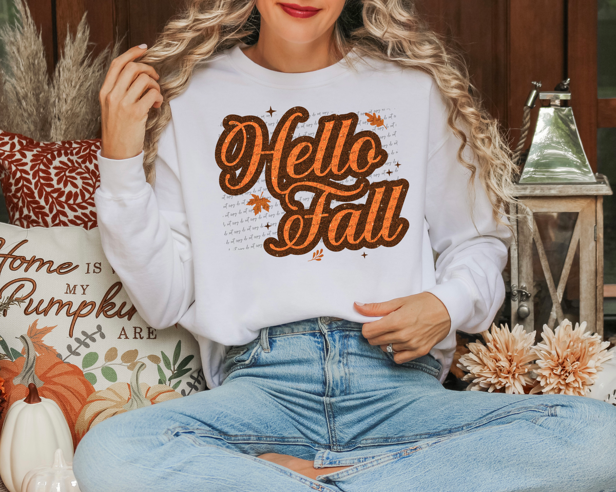 Hello Fall Leaves 51602 DTF transfer