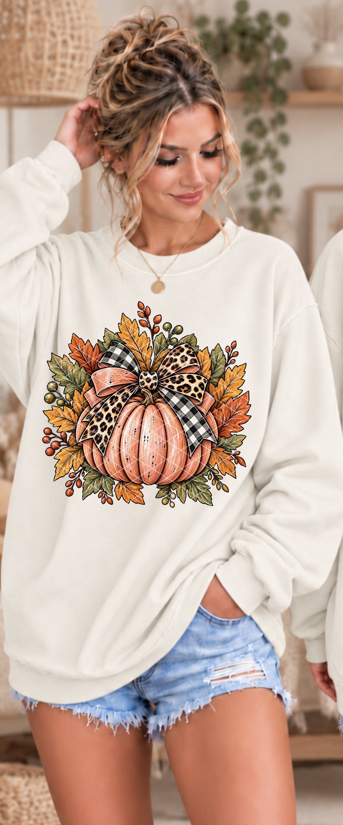 Pink fall pumpkin (SDD) DTF Transfer