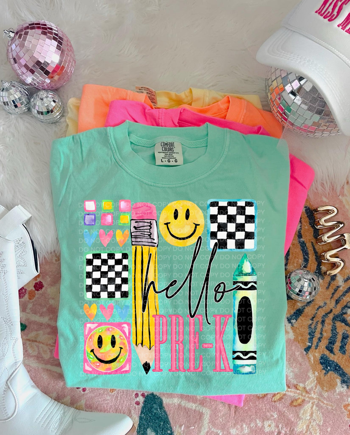 Hello pre-k pink font (SCG) DTF Transfer