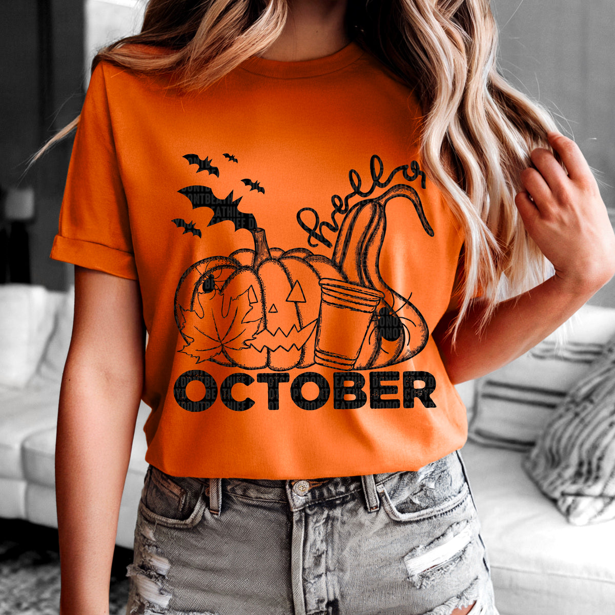 Hello October 104157 DTF transfer