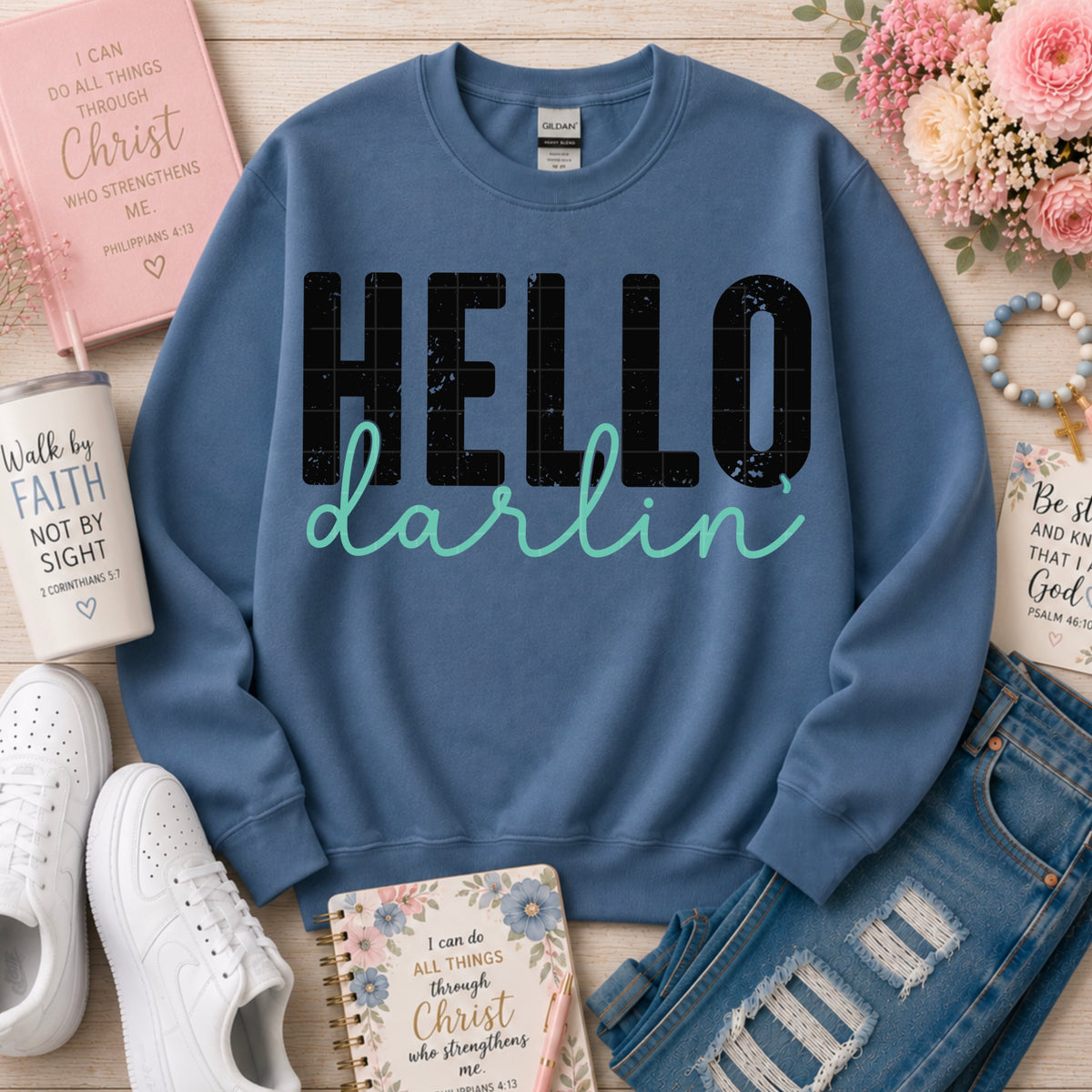 Hello darlin' teal (SDD) DTF Transfer