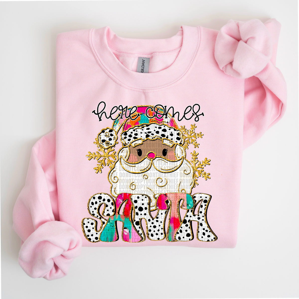 Here Comes Santa *Light Brown (SDD) DTF Transfer