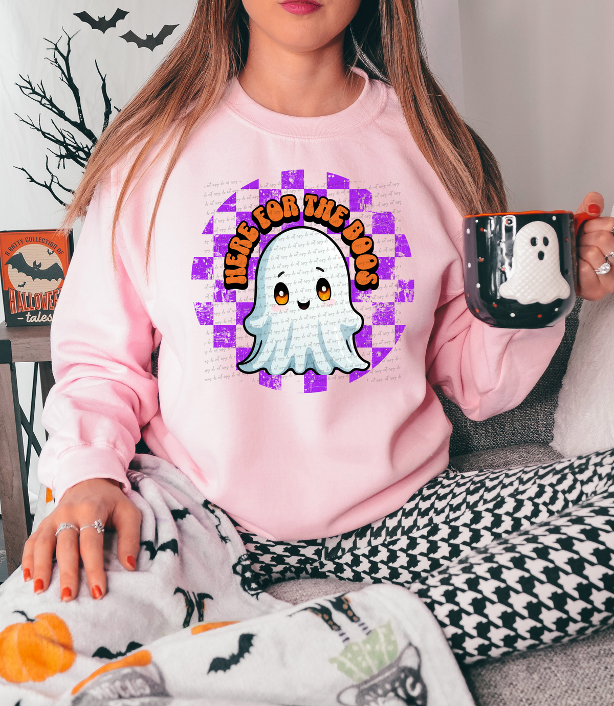 Here For The Boos Ghost 59283 DTF transfer