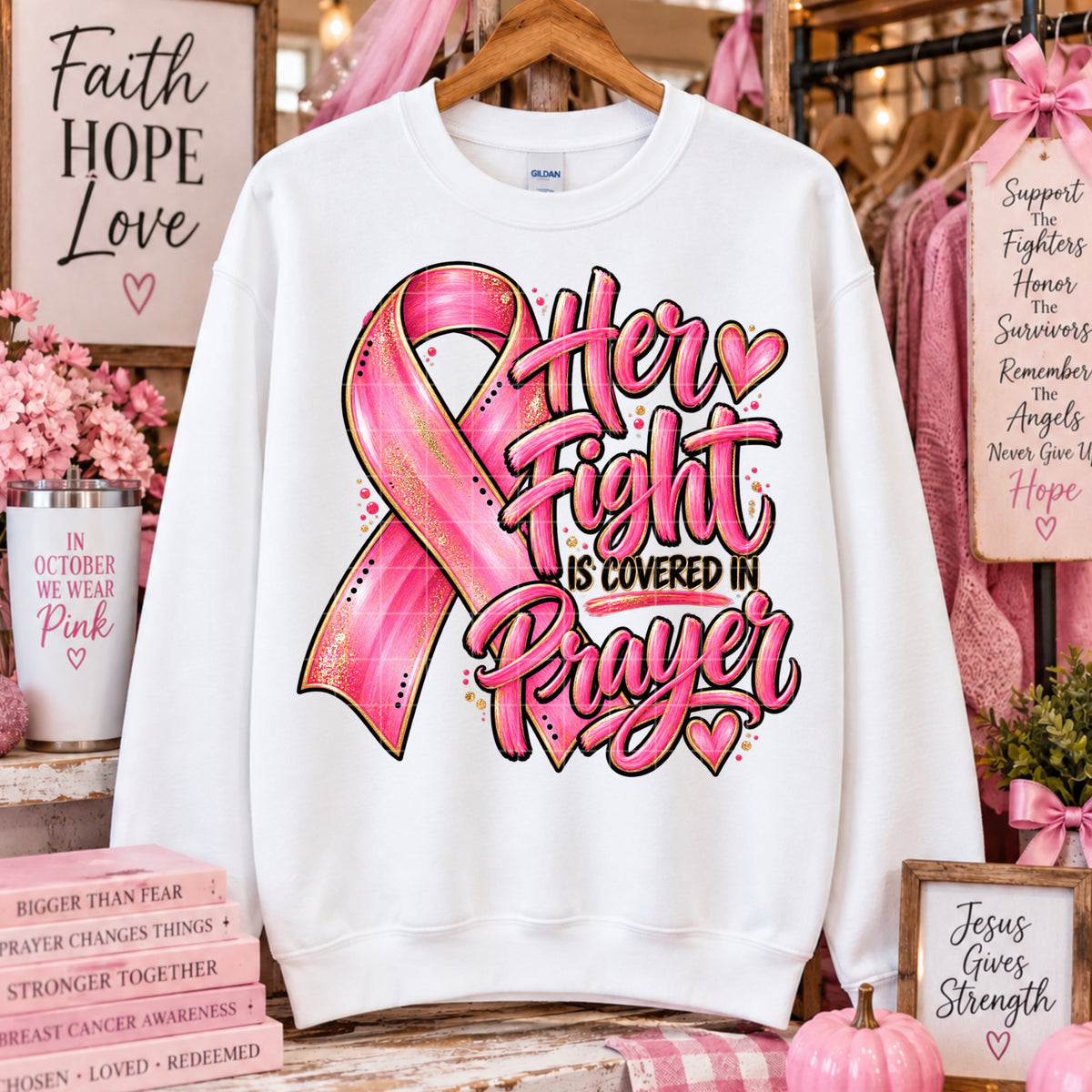 Her fight is covered in prayer (SDD) DTF Transfer