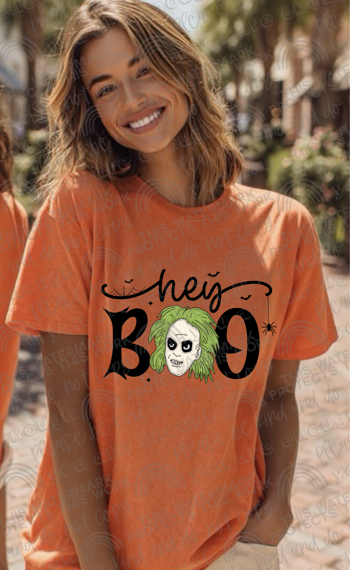 Hey Boo BJ (SM) DTF transfer