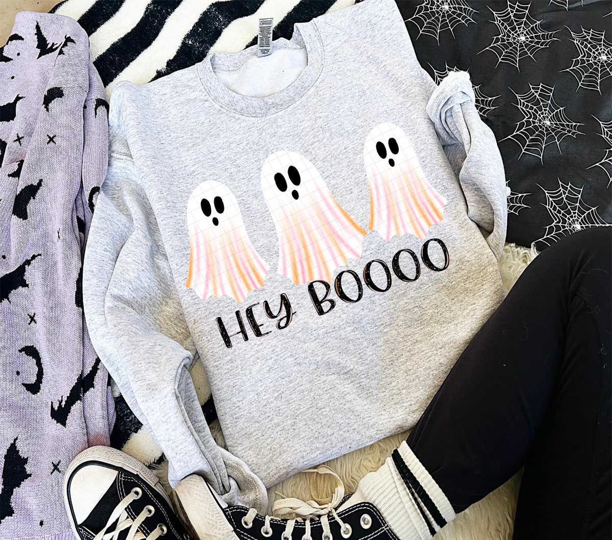 Hey boooo ghost trio (Linda) DTF Transfer