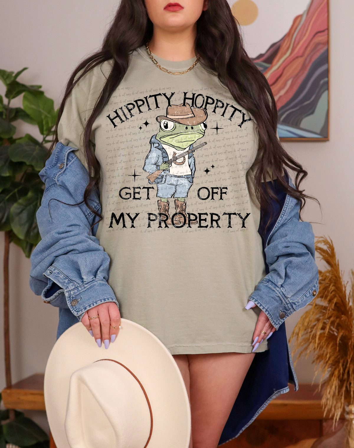 Hippity Hoppity Get Off My Property Grunge 89216 DTF Transfer