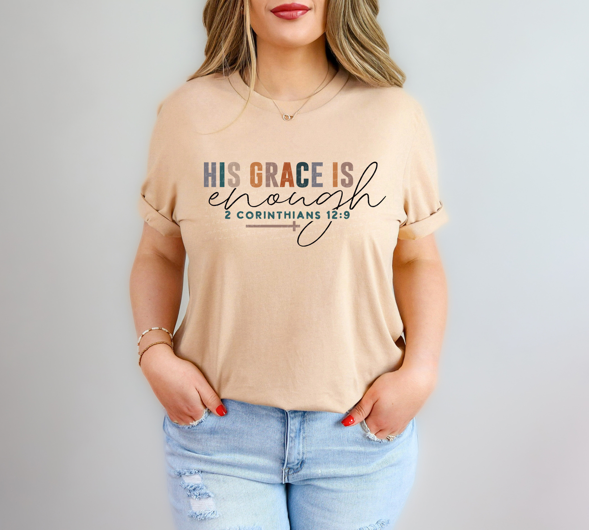 His Grace Is Enough 2 Corinthians 12:9 76524 DTF Transfer