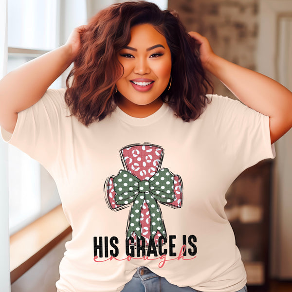 His grace is enough cross DTF transfer