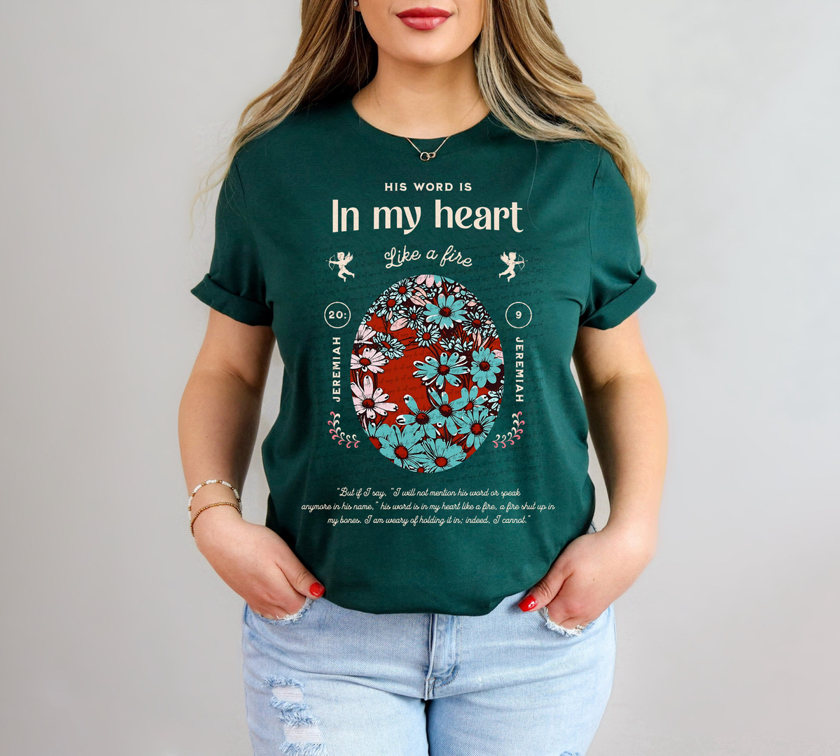 His Word Is In My Heart Like A Fire Jeremiah 20:9 81189 DTF Transfer