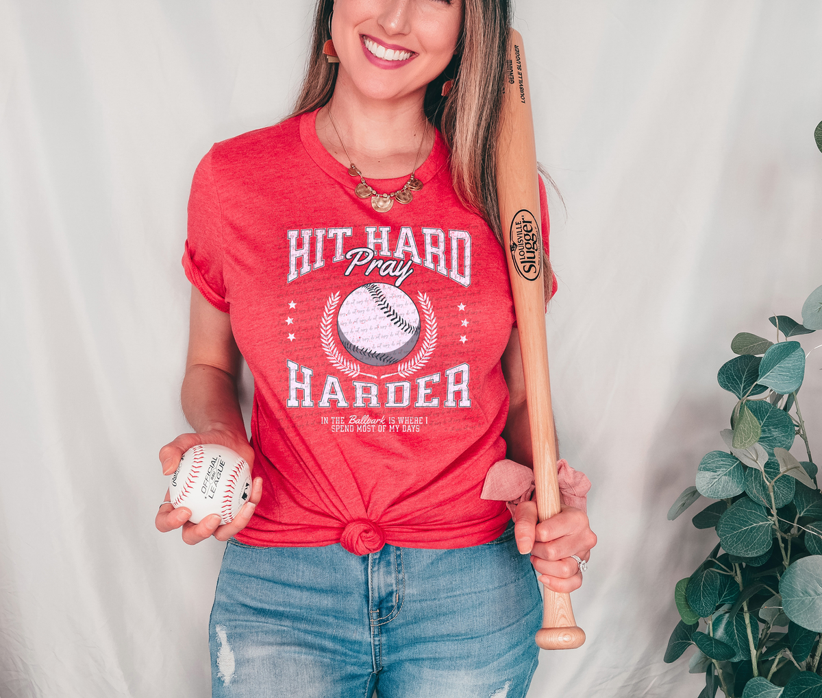 Hit Hard Pray Harder In The Ballpark Is Where I Spend Most Of My Days Light 81320 DTF Transfer